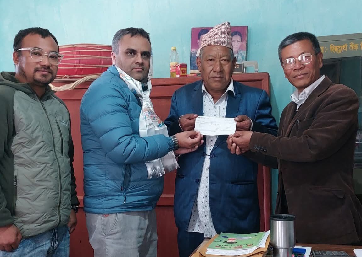 प्याब्सन केन्द्रीय सदस्य भट्टराईको परिवारद्वारा पाथीभरा आधारभूत विद्यालयमा अक्षय कोष